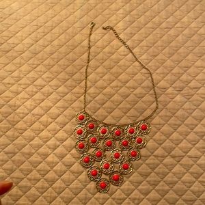 Gold and hot pink costume jewelry